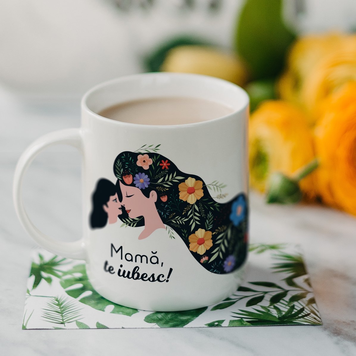 Tasse personnalisée avec le texte « Maman, je t