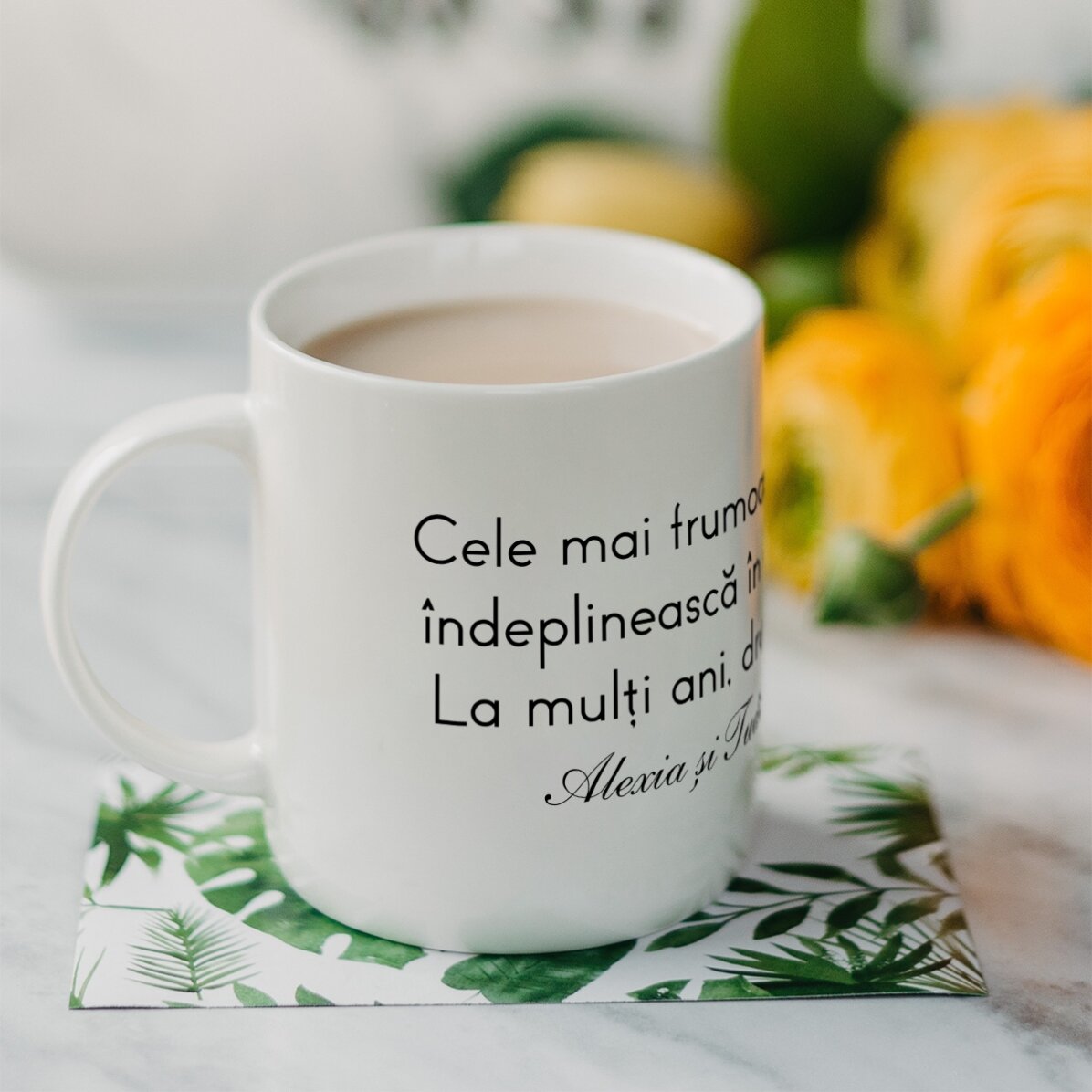 Tasse personnalisée avec un texte - Un message pour vos proches