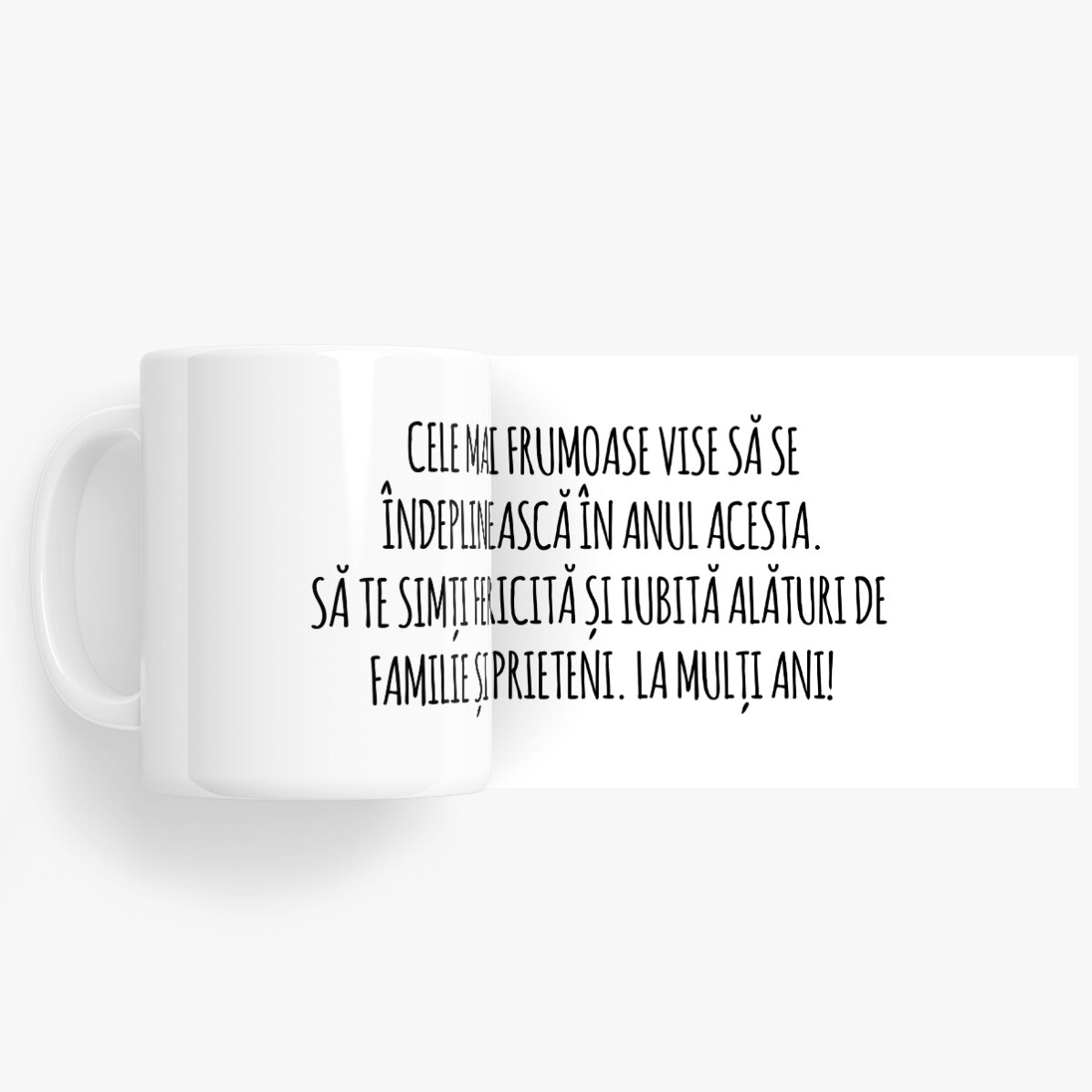 Tasse personnalisée avec un texte - Message pour les amis