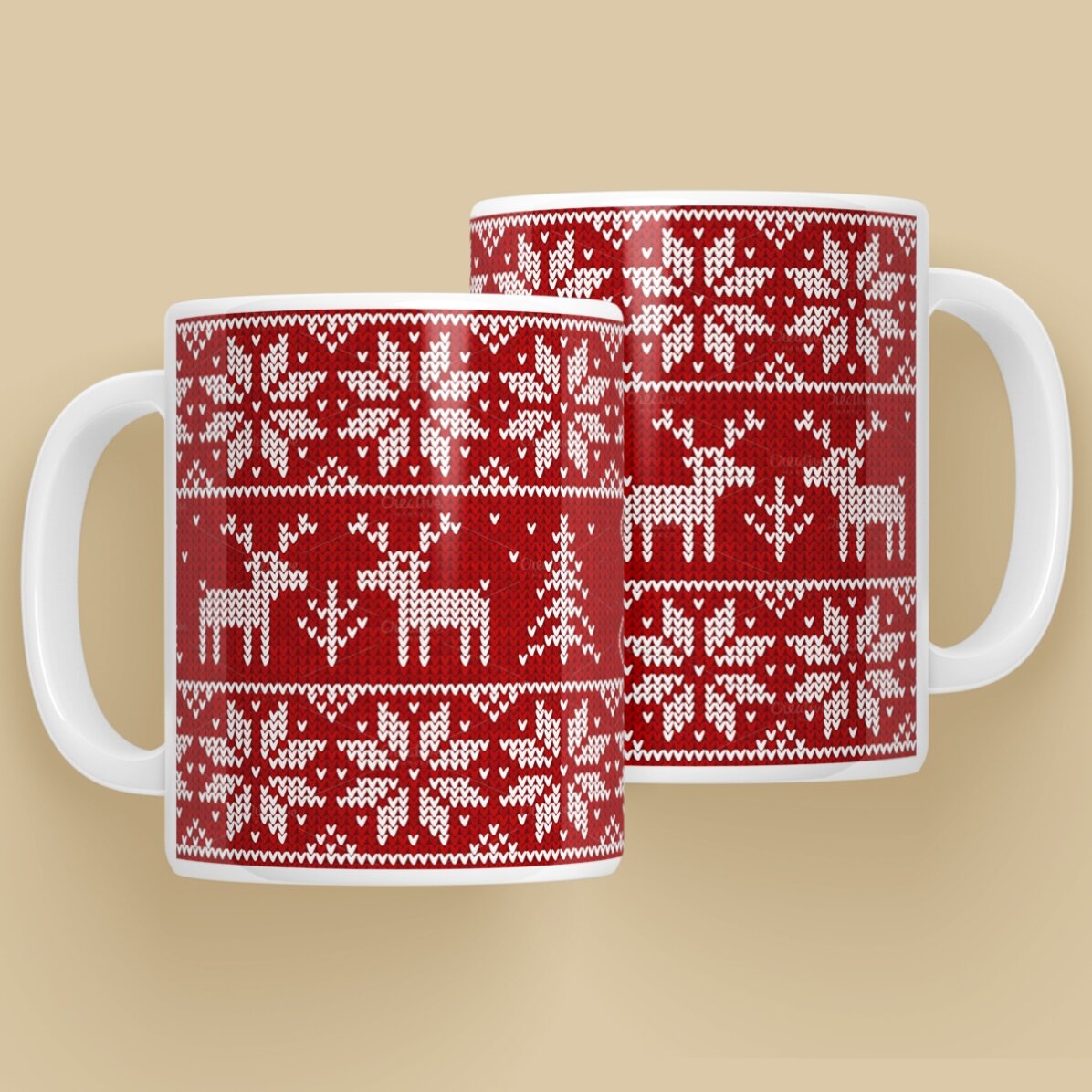 Tasse personnalisée avec texte - motif de Noël