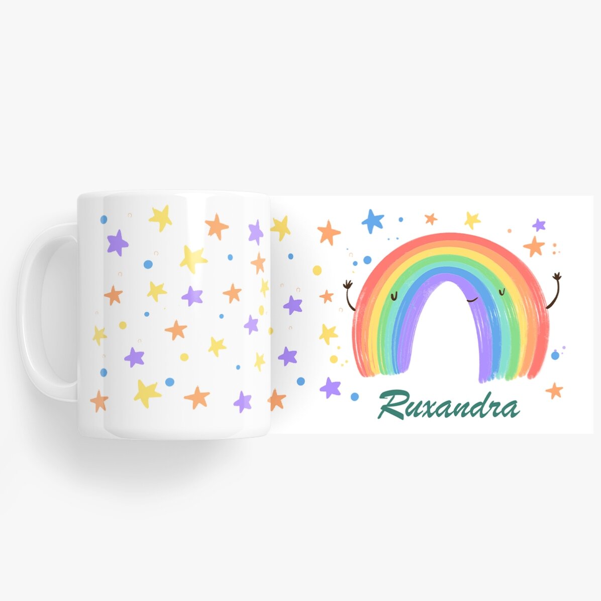 Tasse personnalisée avec texte - Rainbow