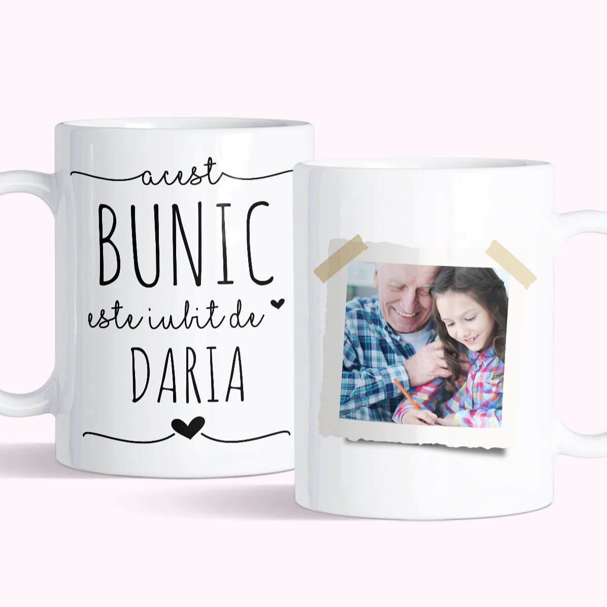 Tasse personnalisée avec texte et photo - Mon cher grand-père