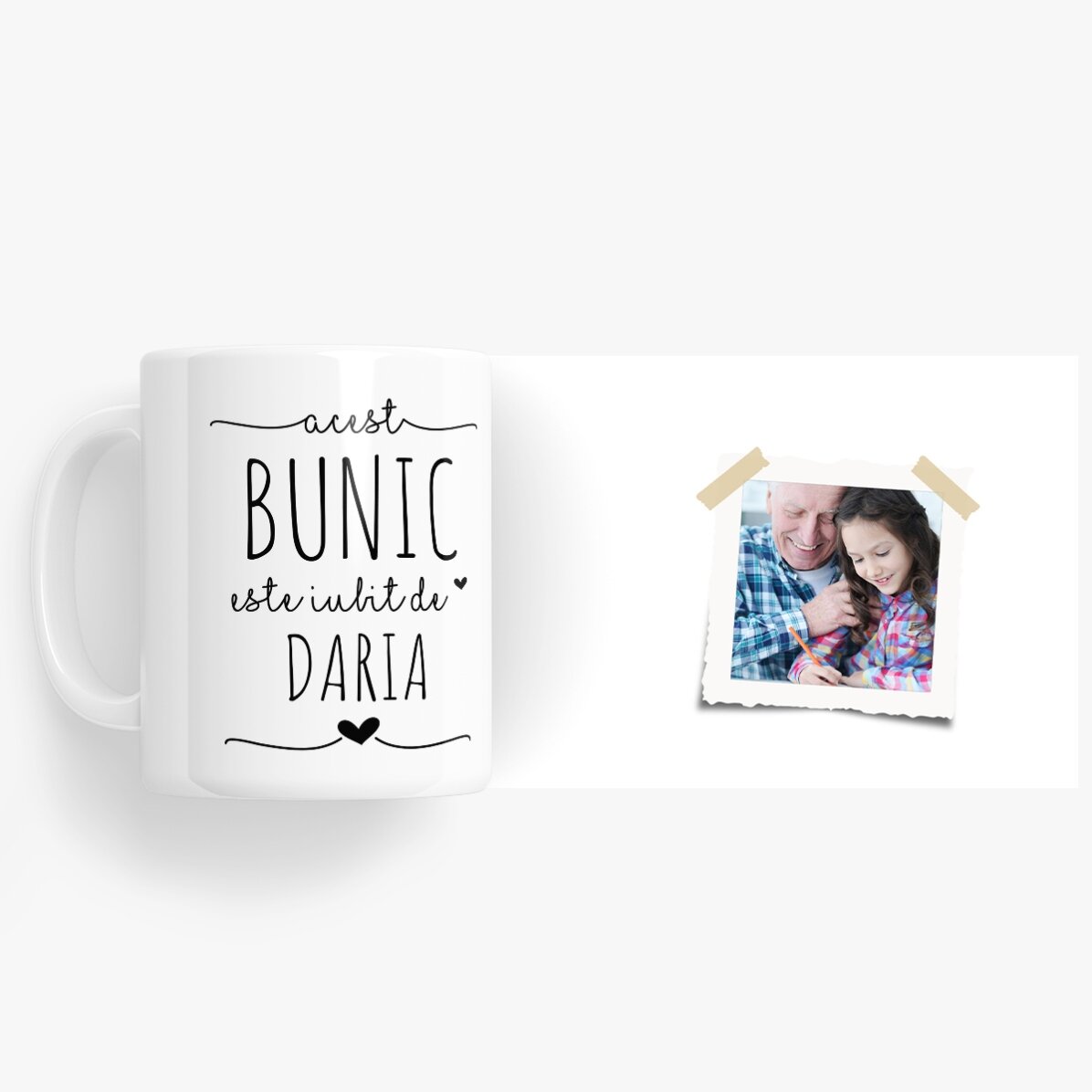 Tasse personnalisée avec texte et photo - Mon cher grand-père
