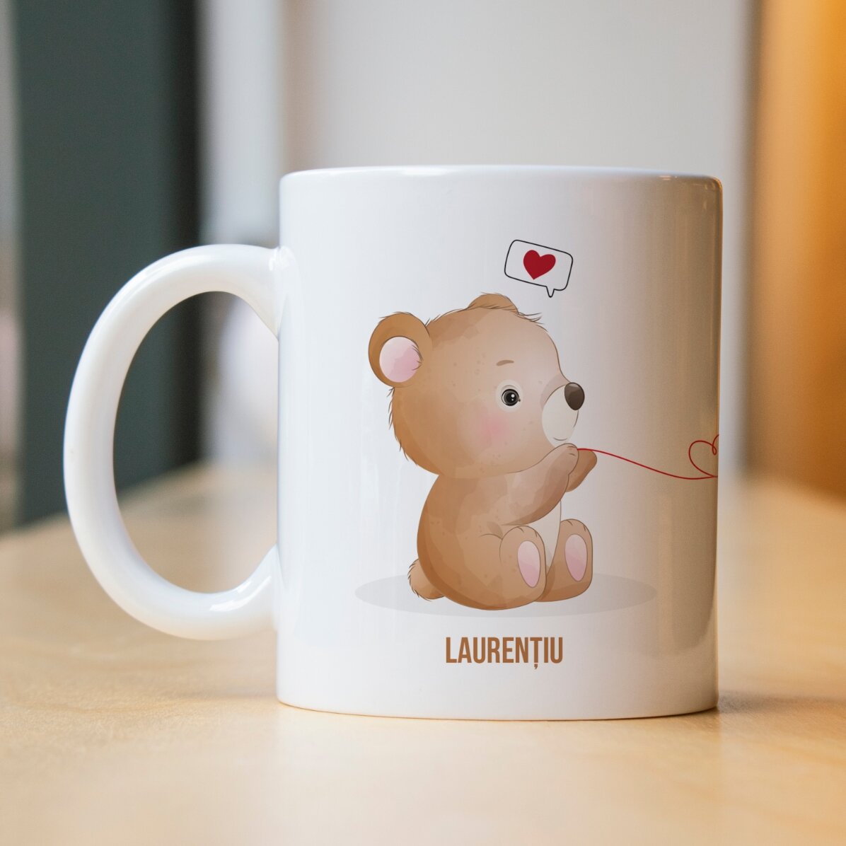 Tasse personnalisée avec inscription - Oursons amoureux