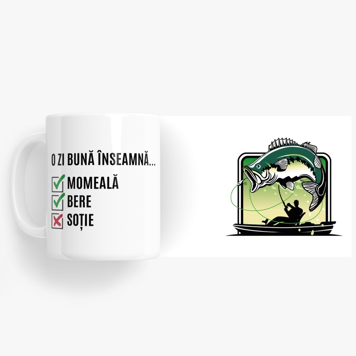 Tasse personnalisée avec texte - Journée du pêcheur