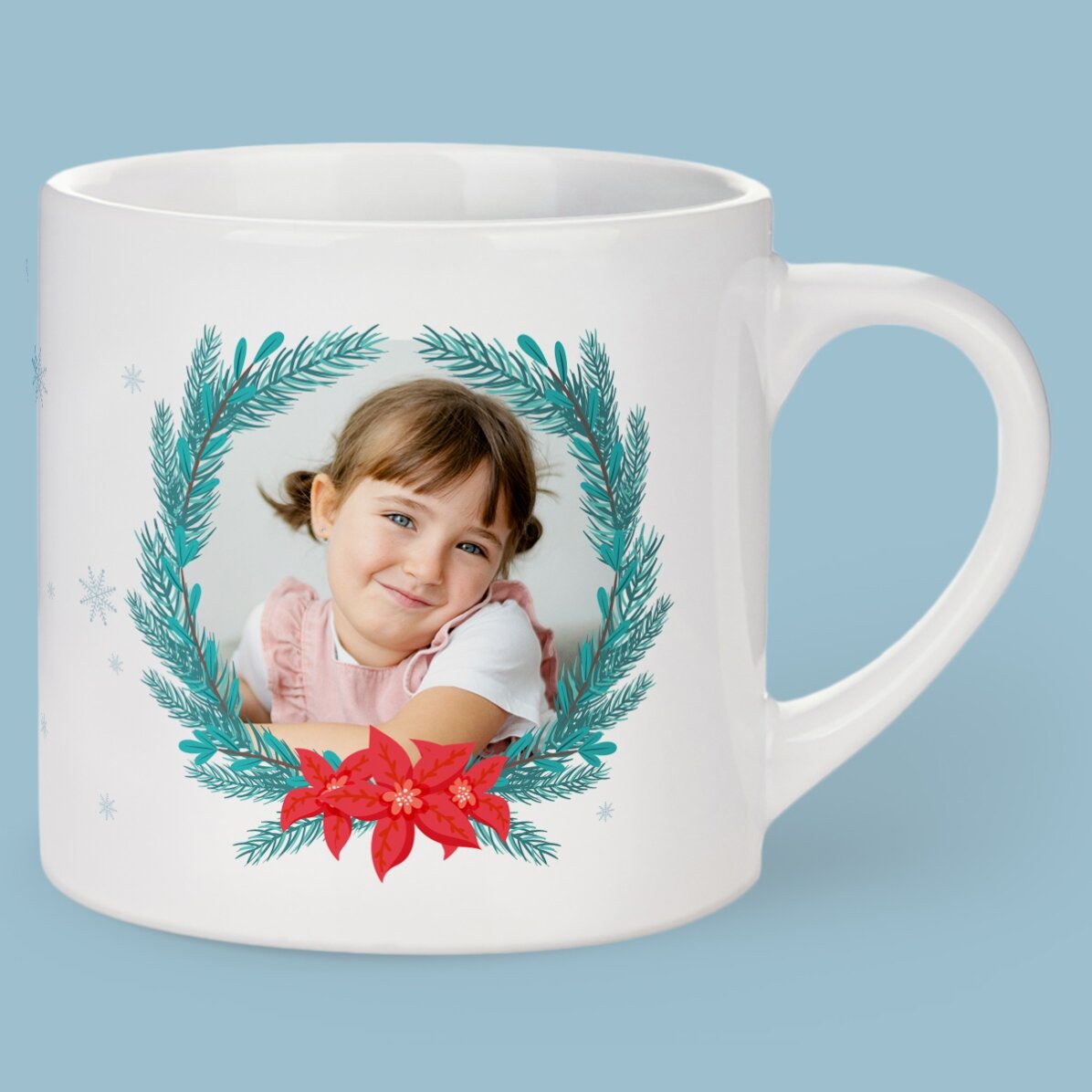 Tasse personnalisée pour enfants avec prénom et photo - Noël