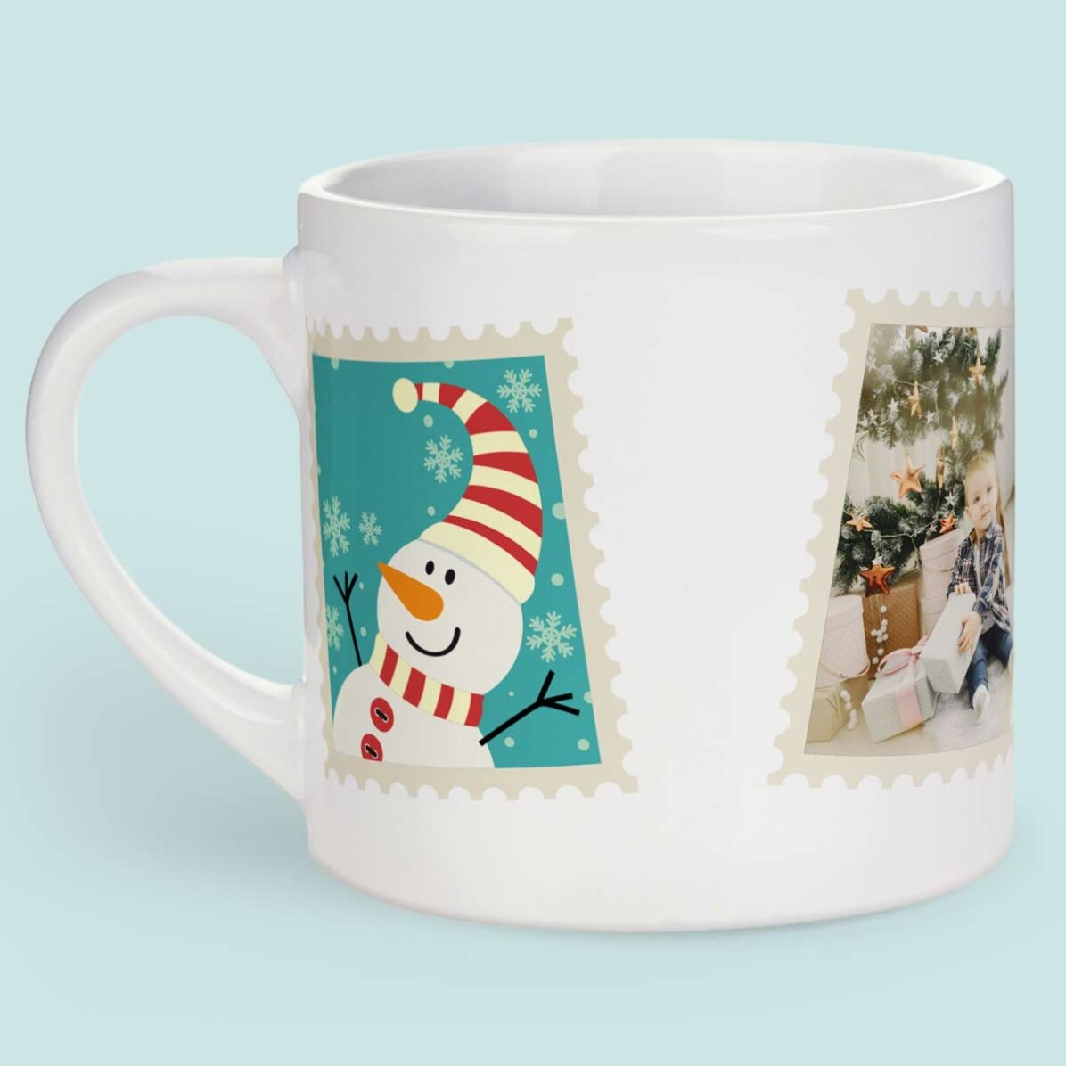 Tasse personnalisée pour enfants avec une photo - Christmas stamp