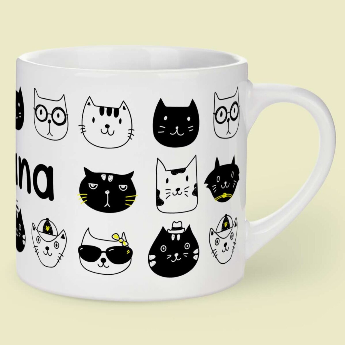 Tasse personnalisée pour enfants avec inscription - Cats