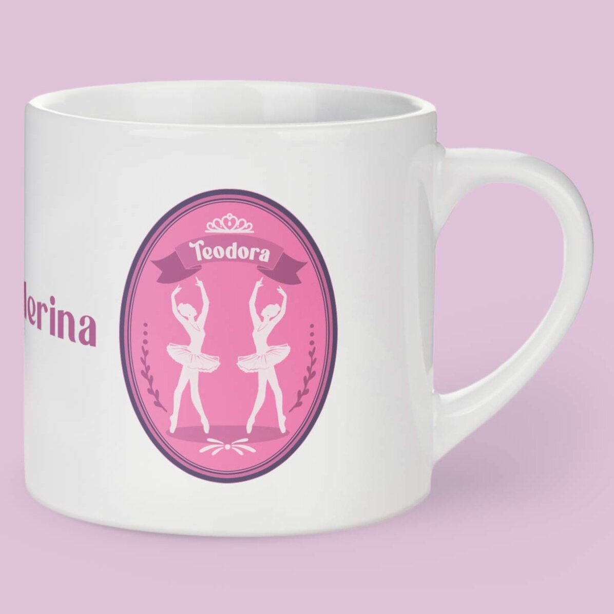 Tasse personnalisée pour enfants avec inscription - Petite ballerine