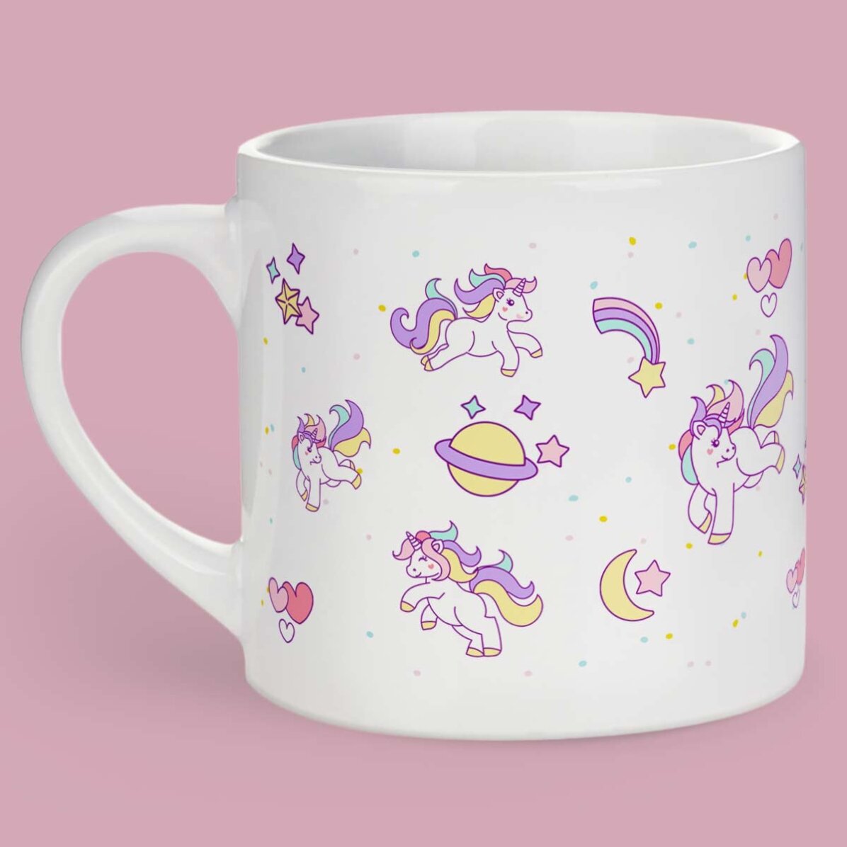 Tasse personnalisée pour enfants avec inscription - Licornes