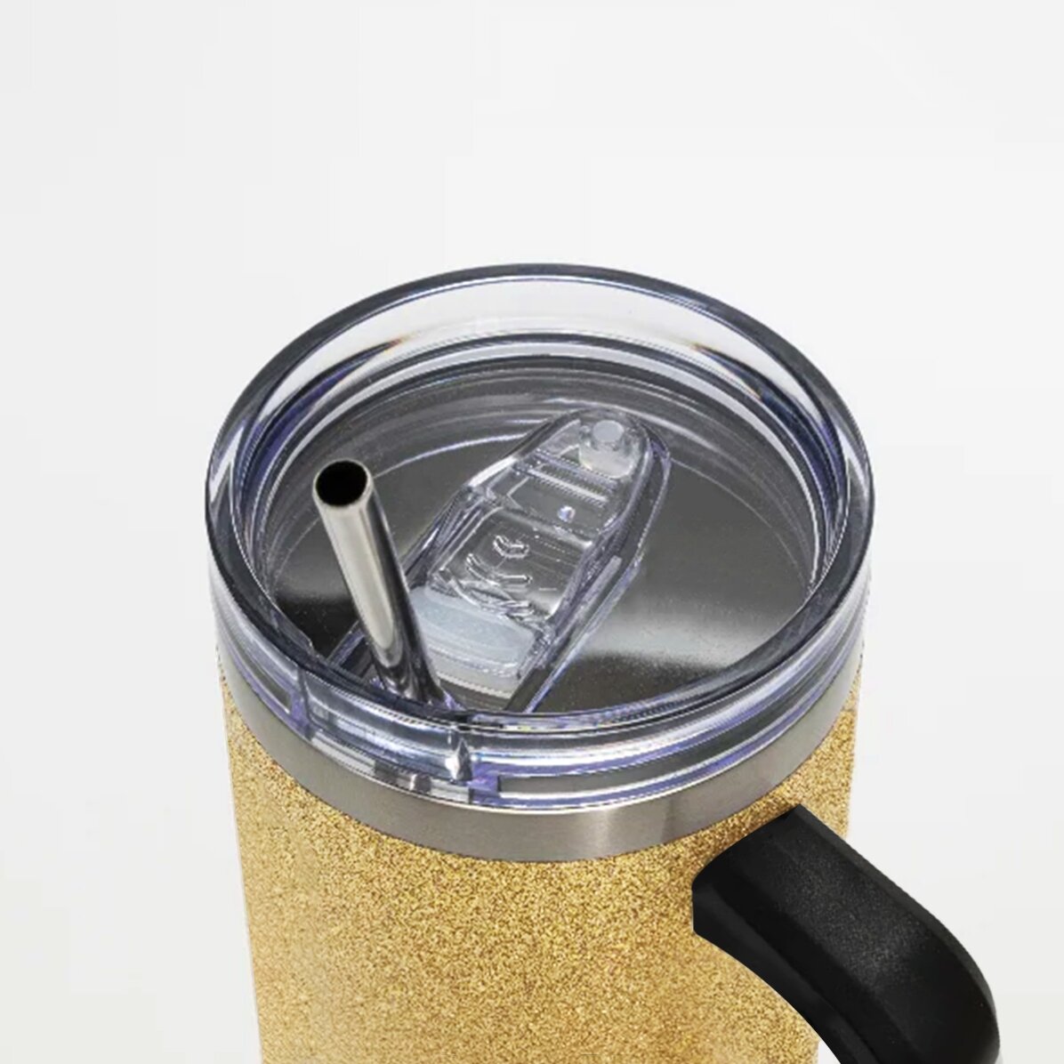 Thermos mug with handle and straw, personalised with message - Maths Teacher