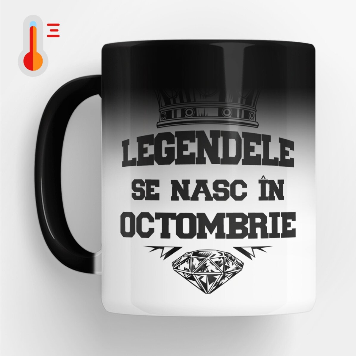 Tasse thermosensible personnalisée avec un message d