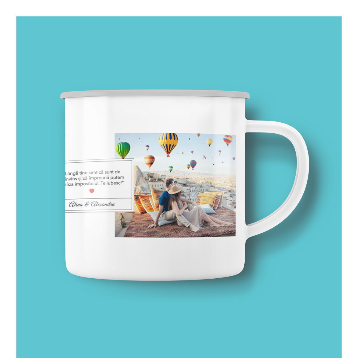 Tasses émaillées personnalisées