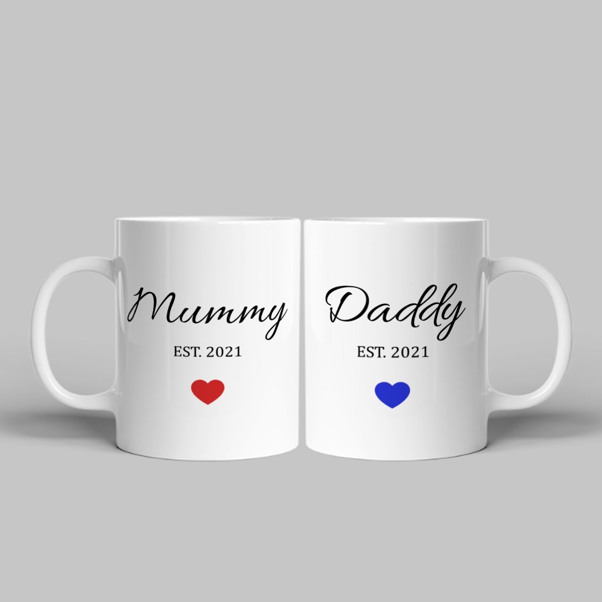 Tasses pour couple avec inscription - Mom & Dad