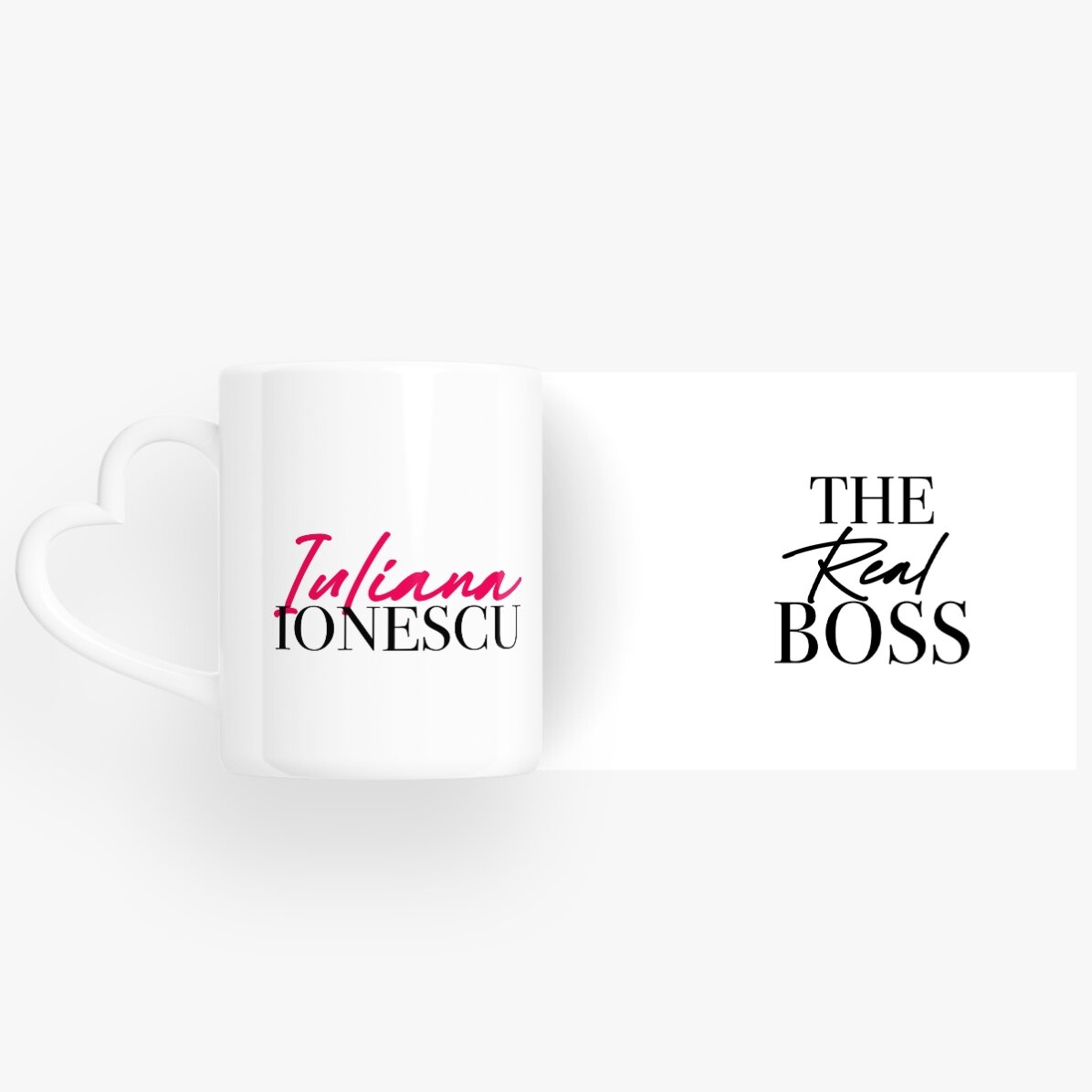 Tasses pour couple personnalisées avec un texte - The Boss & The Real Boss