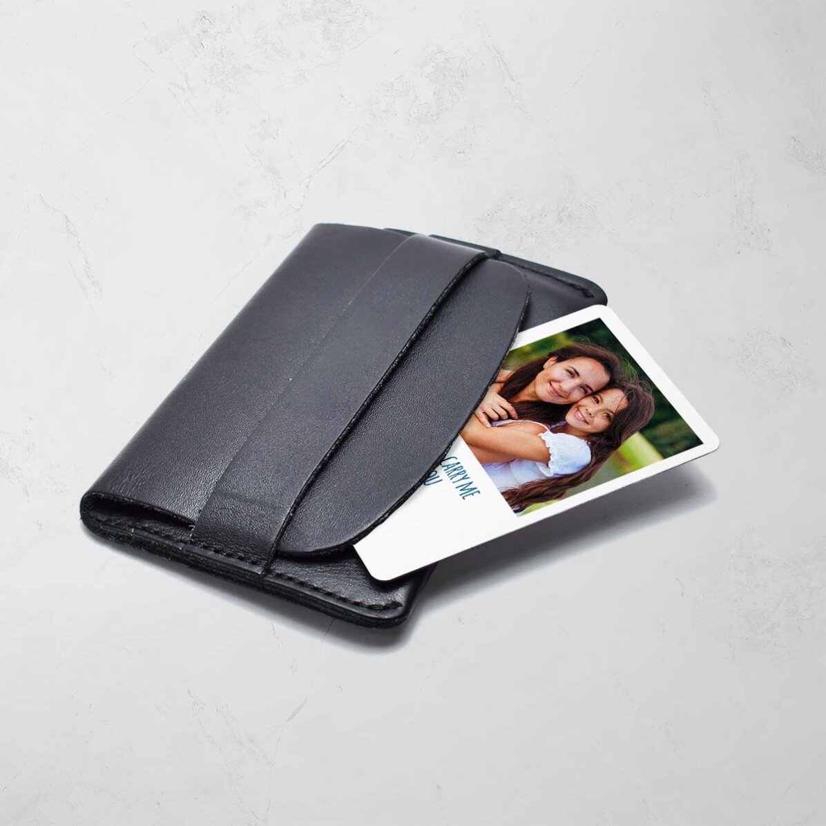 Carte en aluminium personnalisée recto-verso avec 3 photos et un message