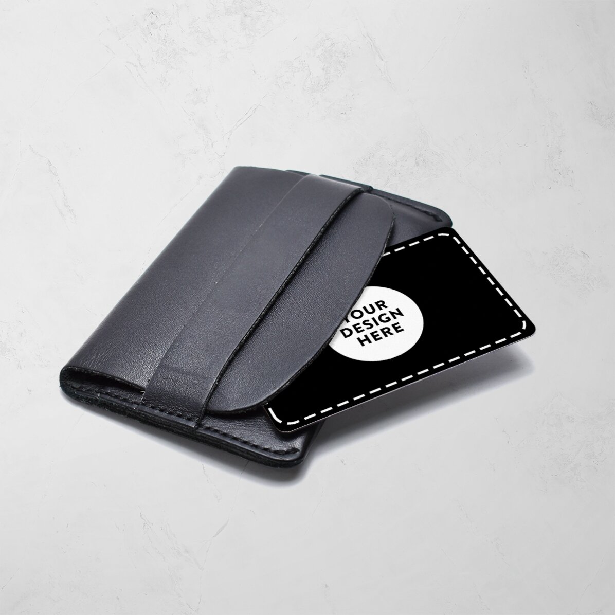 Carte en aluminium personnalisée recto-verso avec votre visuel en mode paysage
