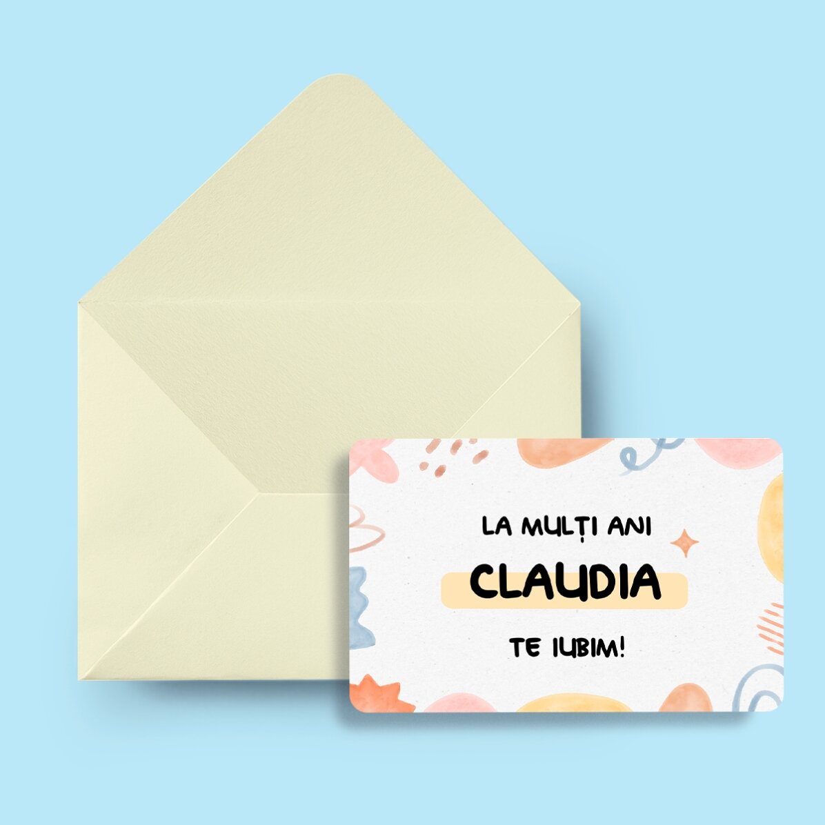Carte en aluminium personnalisée recto-verso avec message et photo - Anniversaire