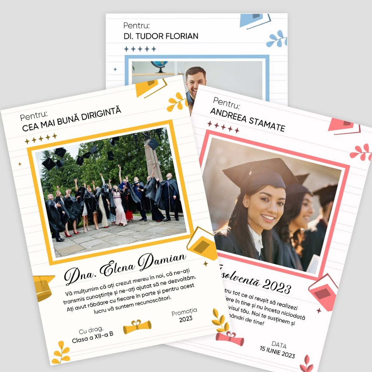 Carte personnalisée avec message - Fin de l