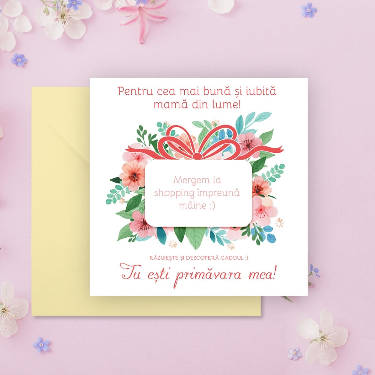 Personalised scratch card with message - Gift