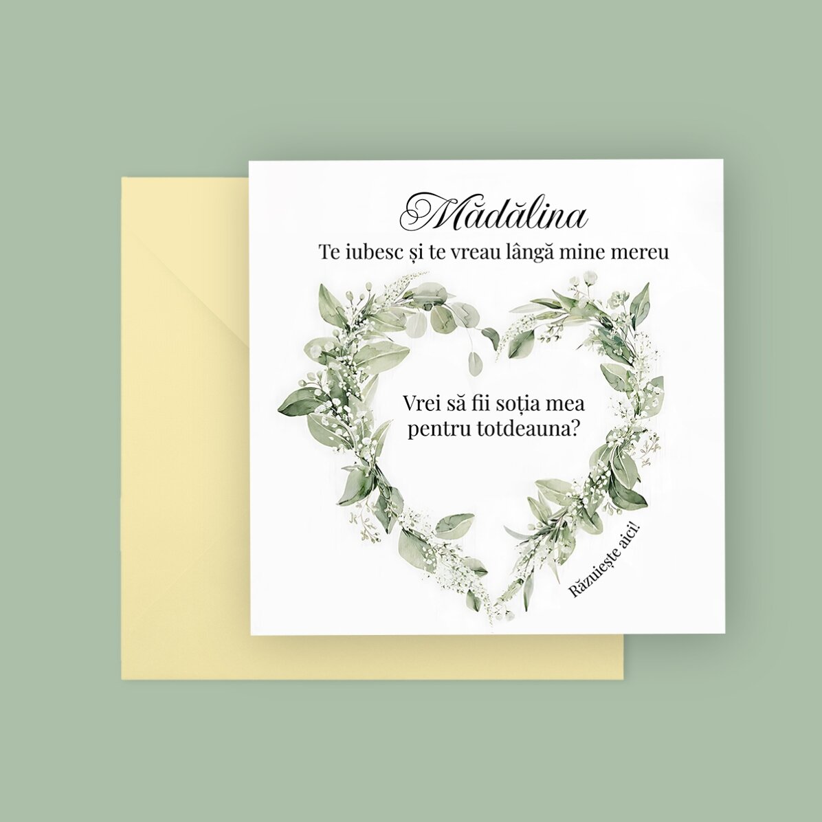 Carte à gratter personnalisée avec message - Demande en mariage