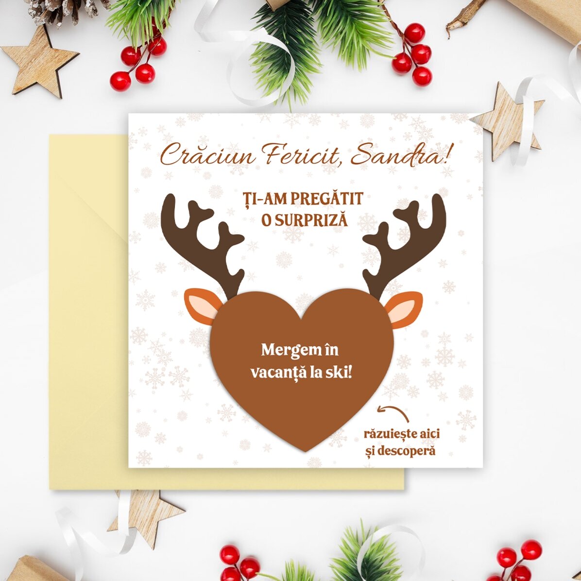 Carte à gratter personnalisée avec message - Ren