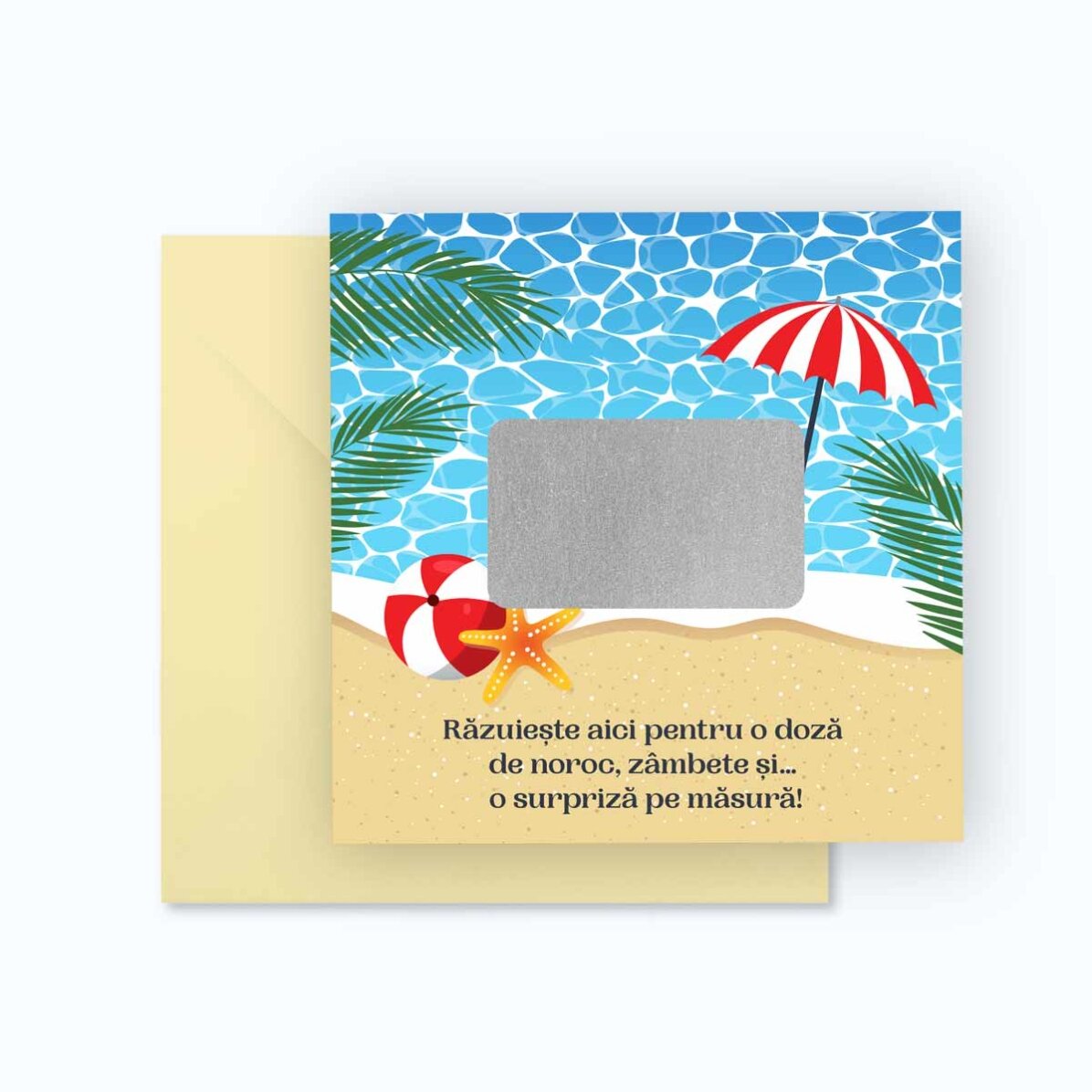 Carte à gratter personnalisée avec message - Vacances