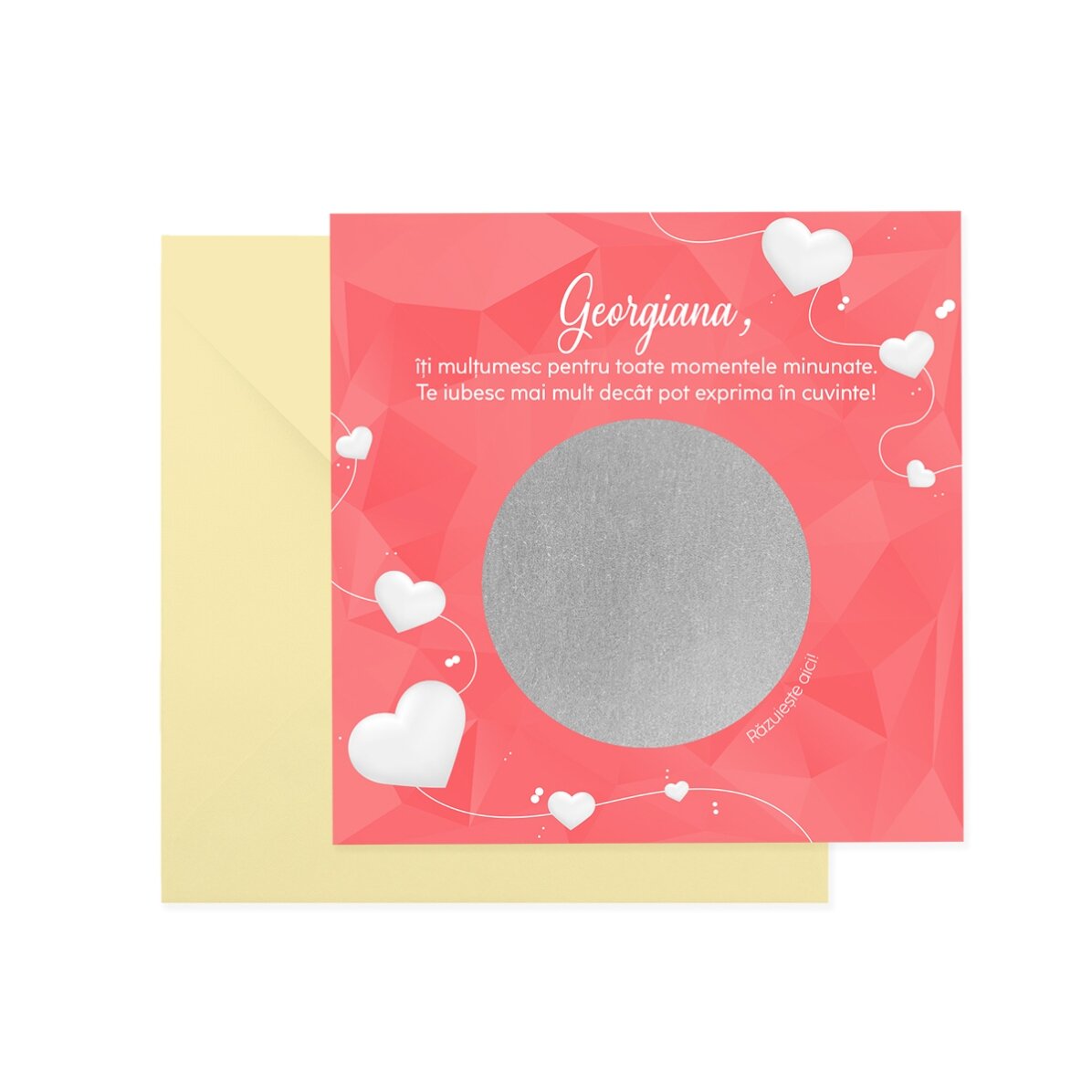 Carte à gratter personnalisée avec texte - Demande en mariage