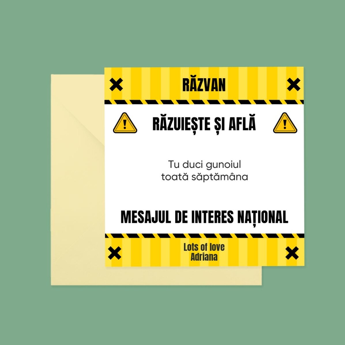 Carte à gratter personnalisée avec texte - Interes National