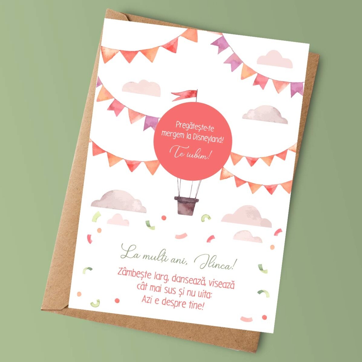 Carte à gratter personnalisée avec un message pour les enfants - Anniversaire