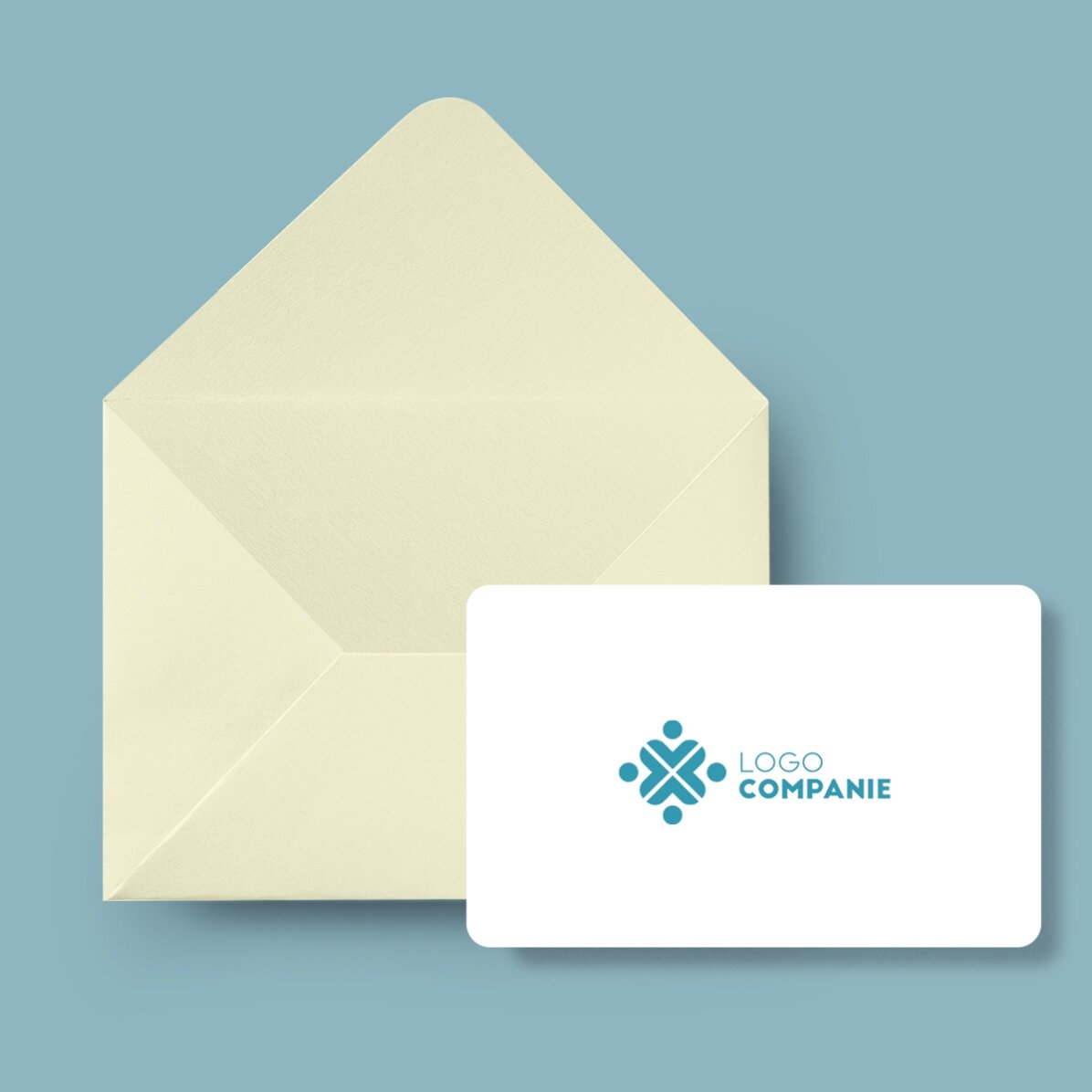 Carte de visite en aluminium personnalisée recto-verso avec code QR et logo - Coordonnées