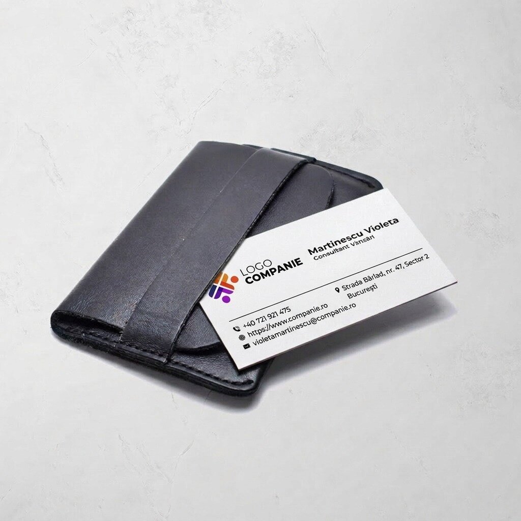 Cartes de visite en papier personnalisées recto-verso avec code QR et coordonnées
