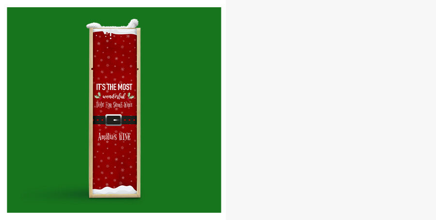 Coffrets de vin personnalisés avec une photo de Noël