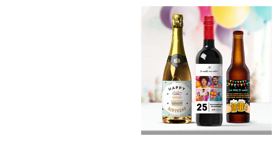 Boissons personnalisées pour un anniversaire