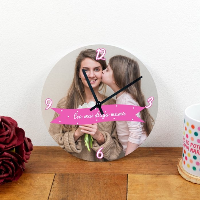 Montre personnalisée avec une photo et un texte - Ma chérie...