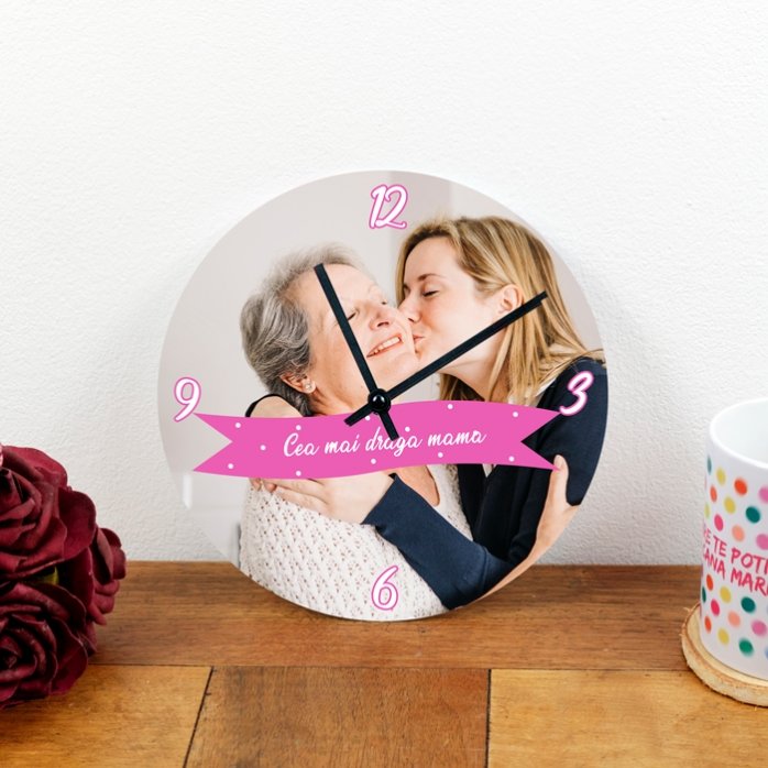 Montre personnalisée avec une photo et un texte - Ma chérie...