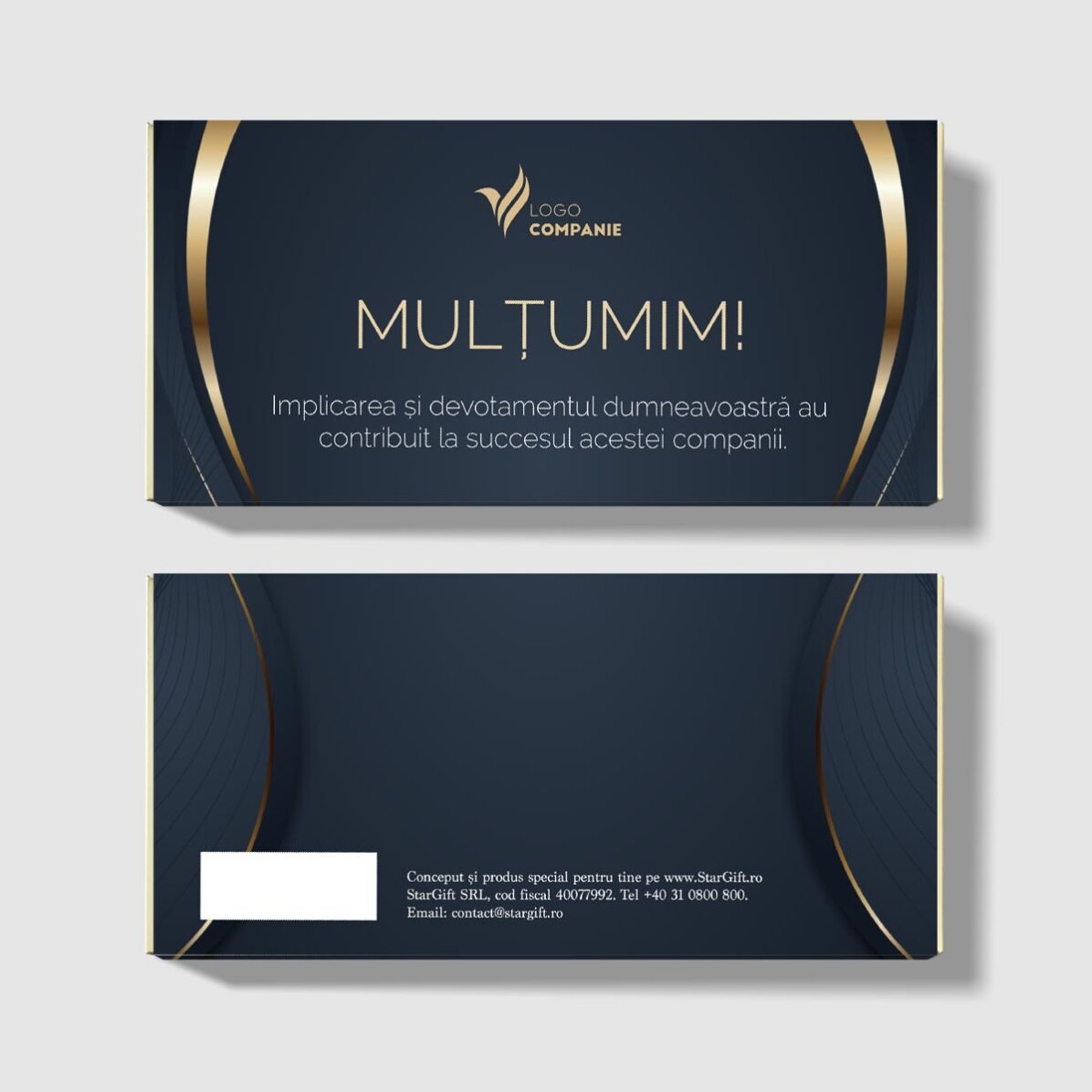 Chocolat personnalisé avec logo et texte - Cartes de vœux