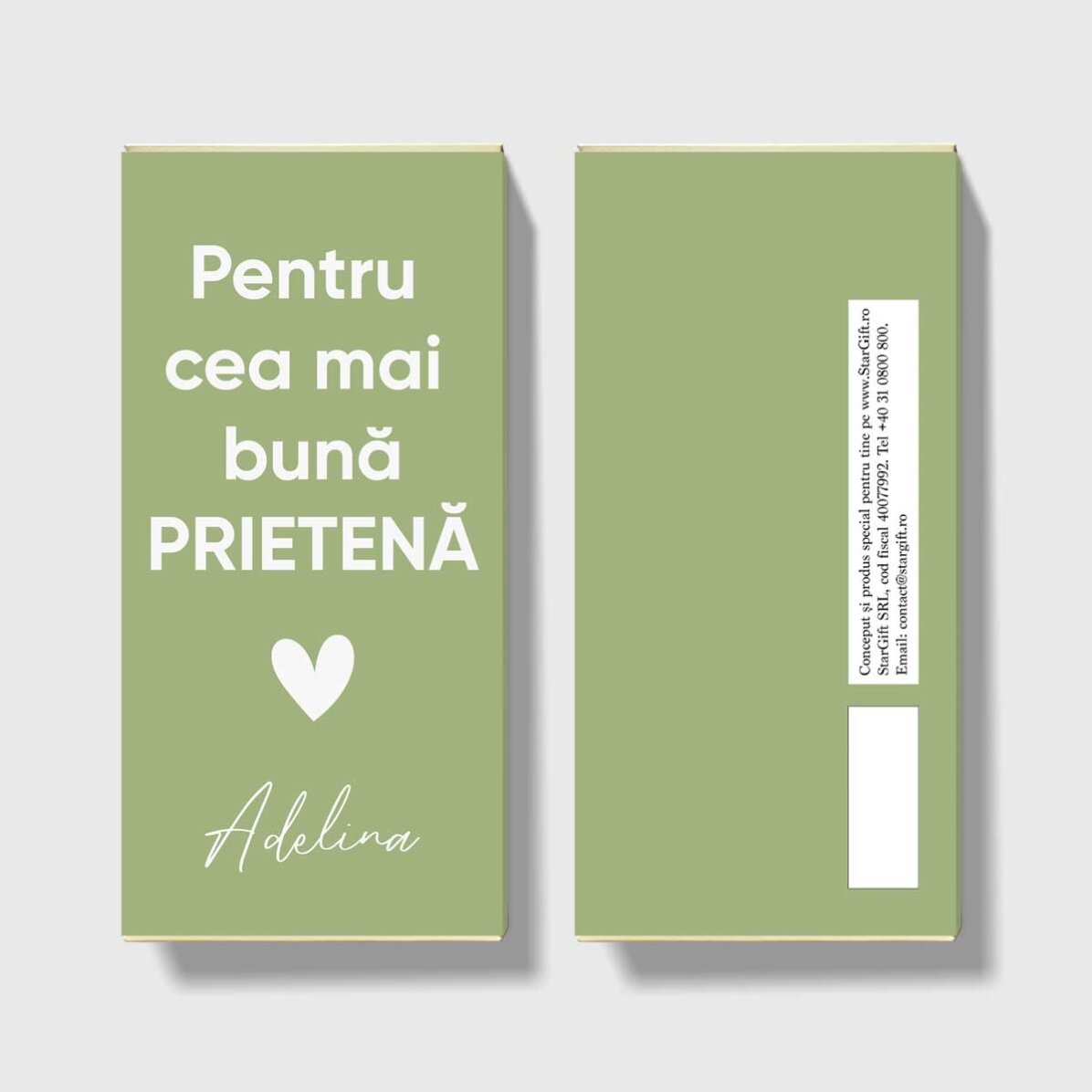 Chocolat personnalisé avec un message de remerciement