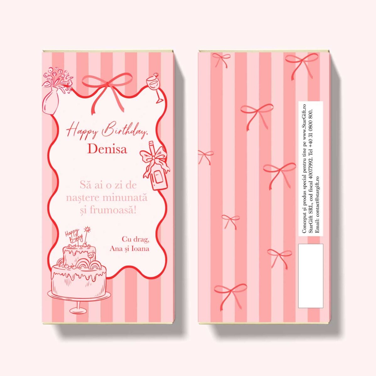 Chocolat personnalisé avec un message - Joyeux anniversaire !