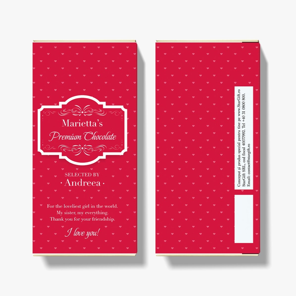 Chocolat personnalisé avec un message - Français