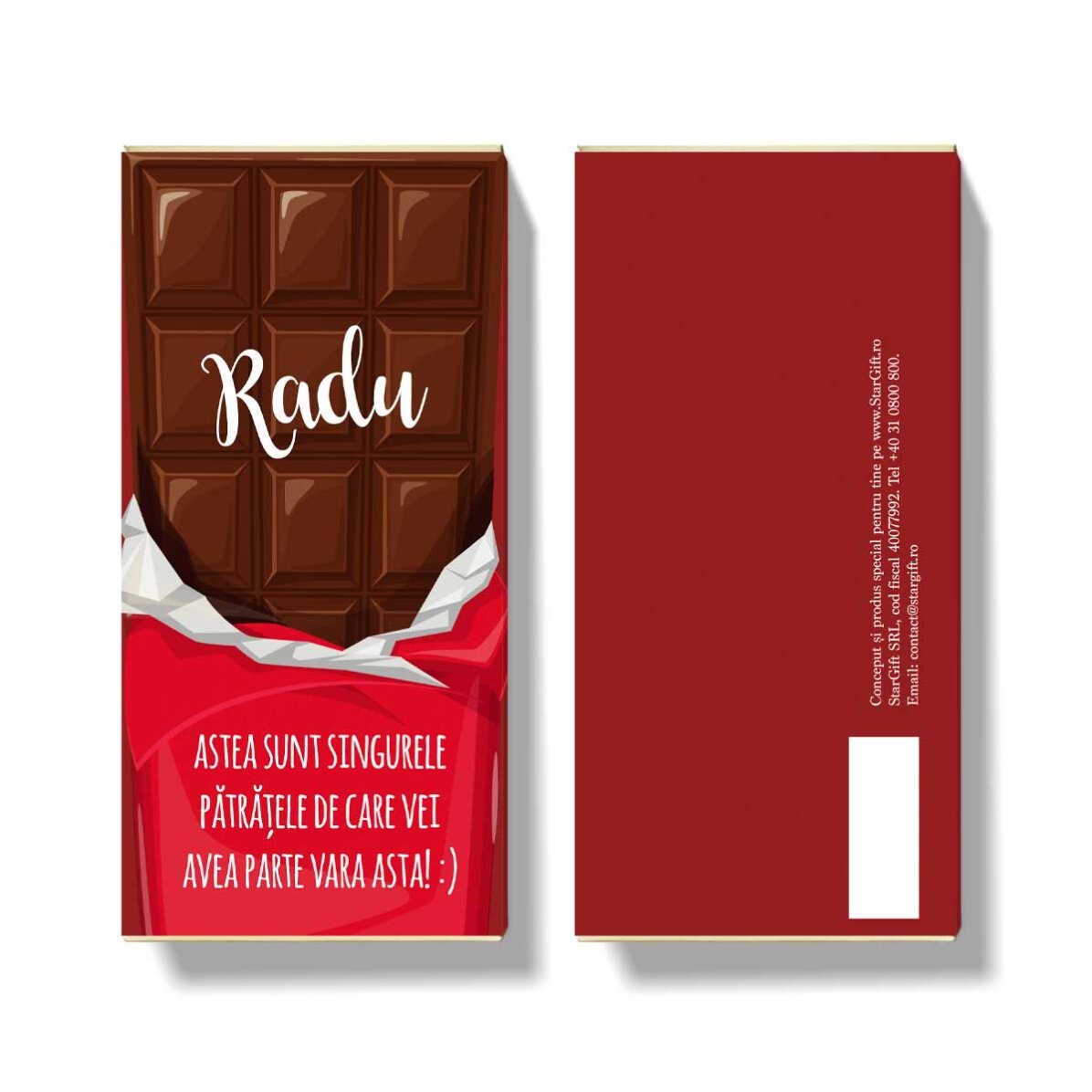 Chocolat personnalisé avec un message - Drôle