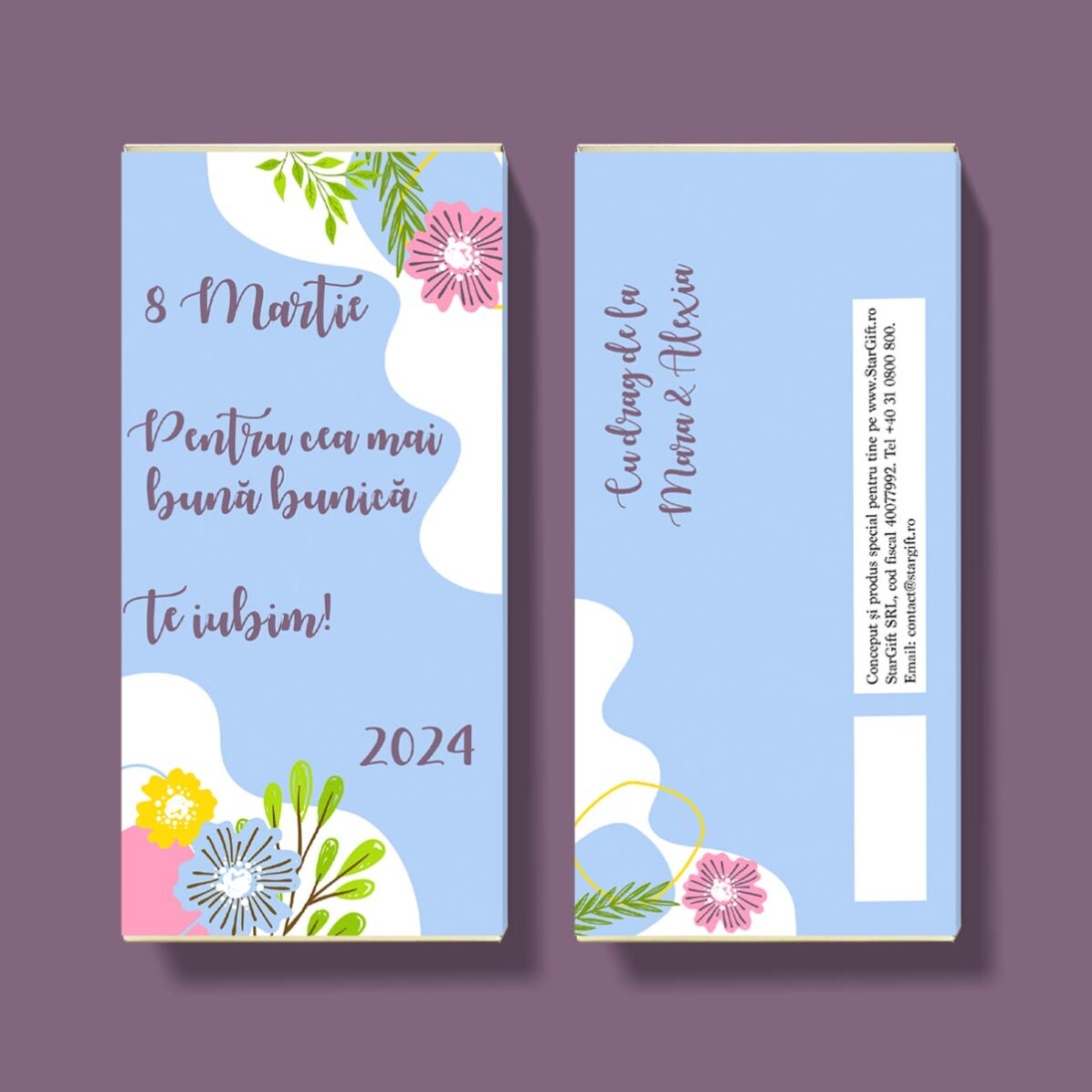 Chocolat personnalisé avec inscription - Happiness