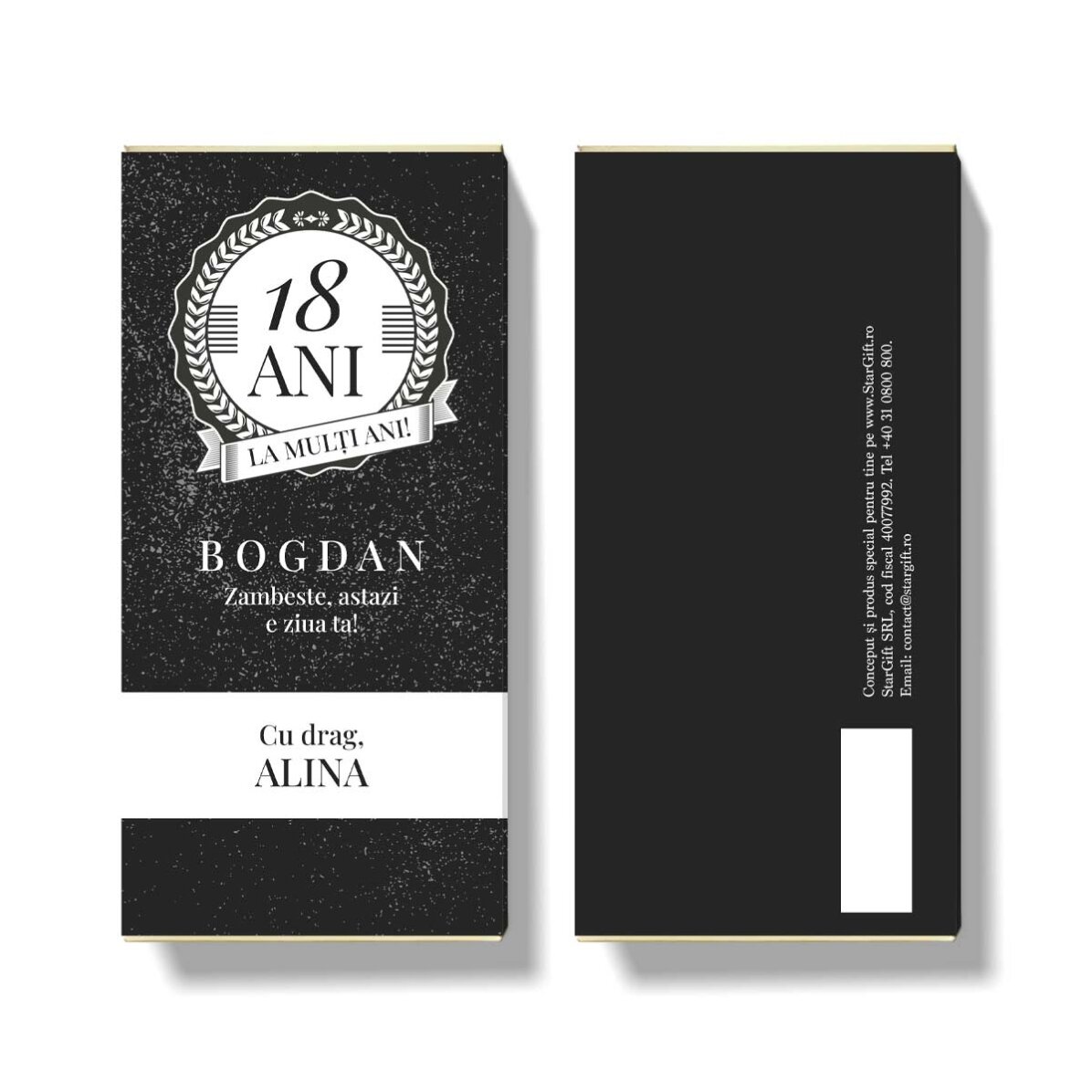 Chocolat personnalisé avec inscription - Joyeux anniversaire