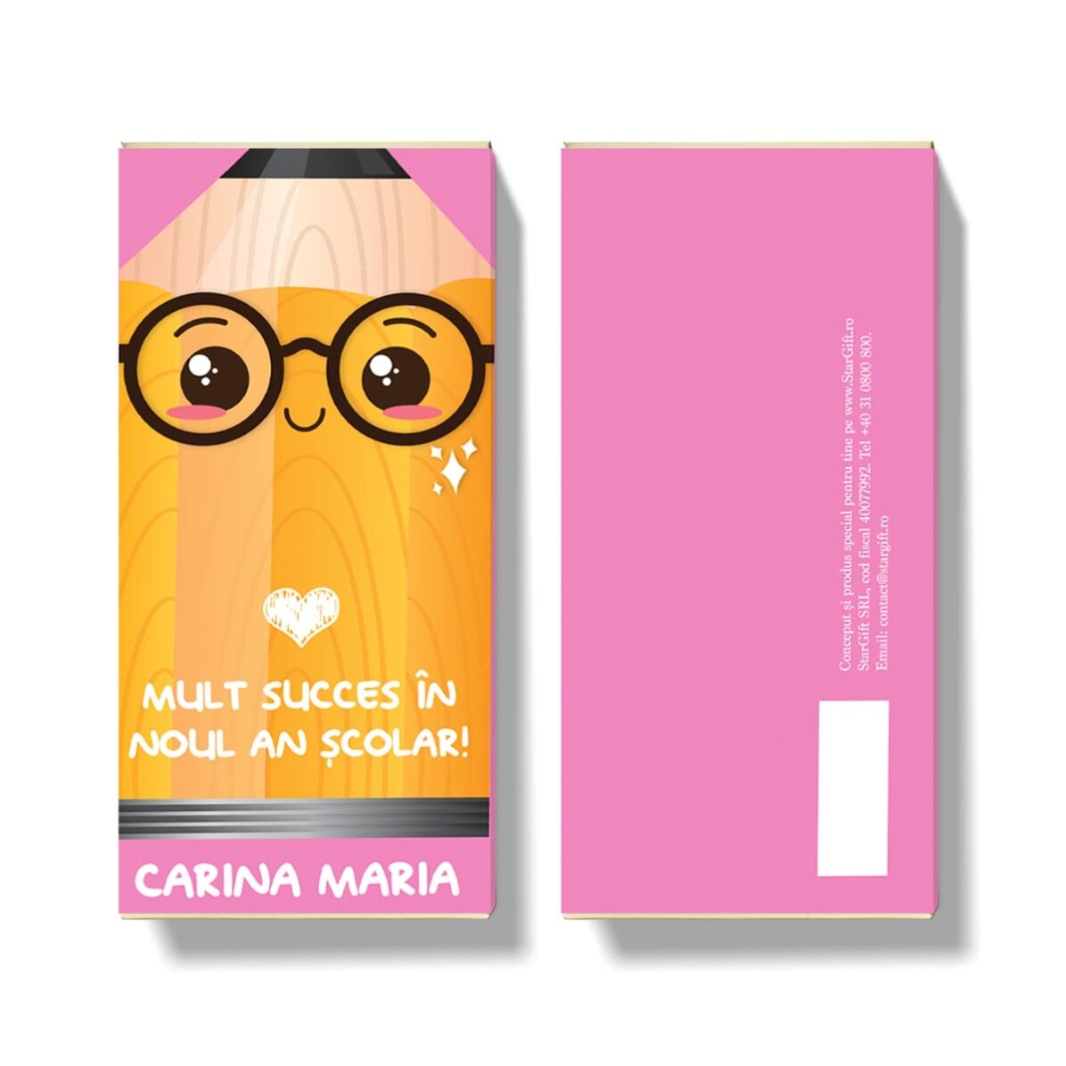 Chocolat personnalisé avec un message - Bonne chance