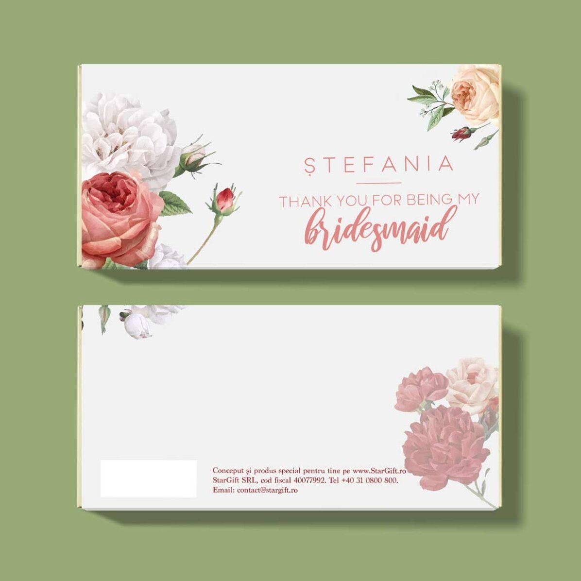 Chocolat personnalisé avec un message pour un mariage