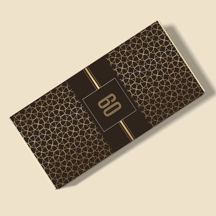 Chocolat personnalisé avec un message pour un anniversaire - Gold