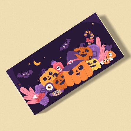Personalised chocolate with text - Pumpkin