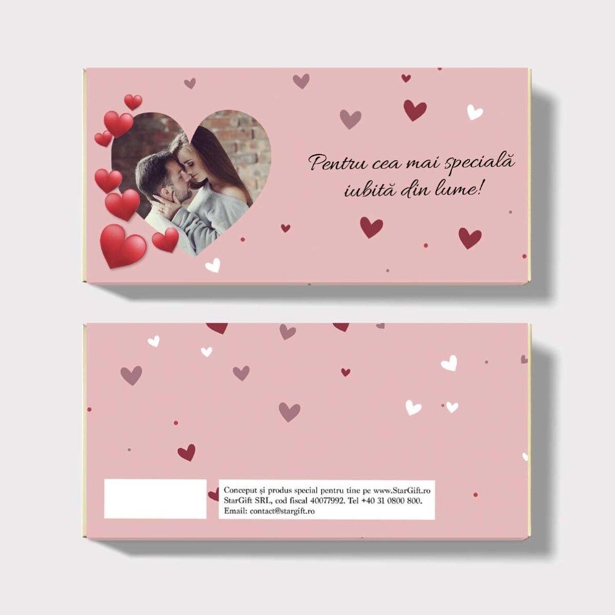 Chocolat personnalisé avec un message et une photo - Je t