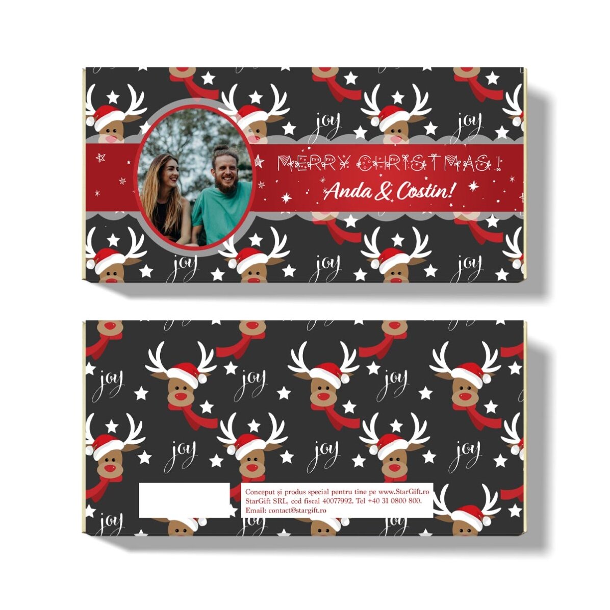 Chocolat de Noël personnalisé - Renne
