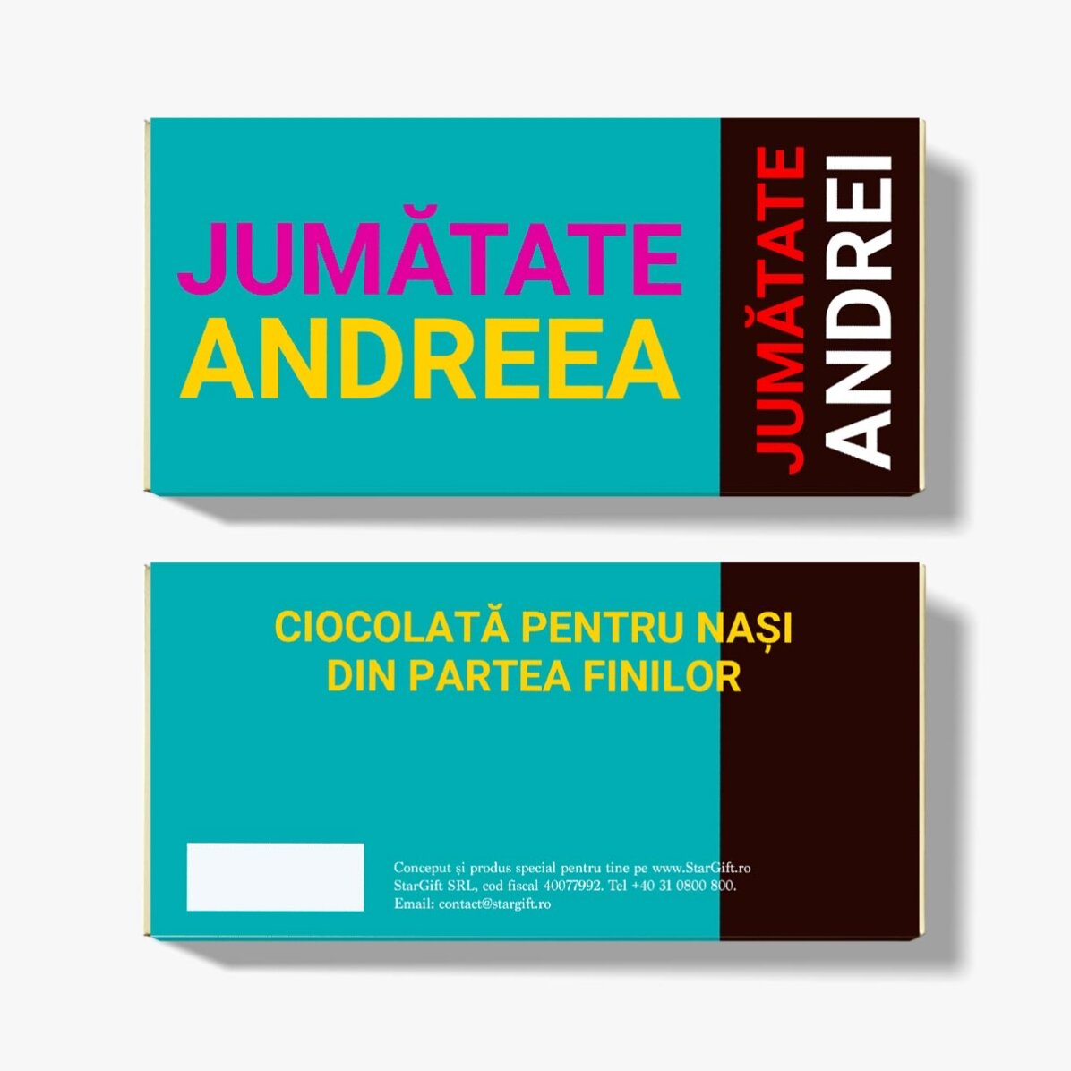 Chocolat personnalisé - à moitié